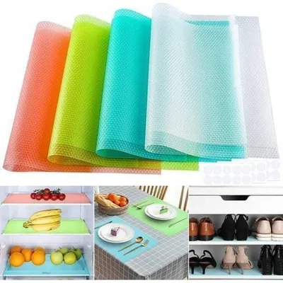 Multicolor Washable Fridge Mat Set (2 pcs)