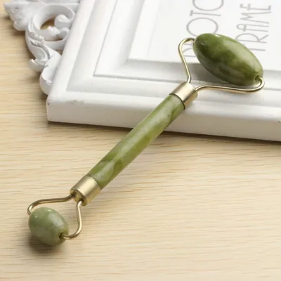 Natural Jade Face Roller Massager Gua Sha Set