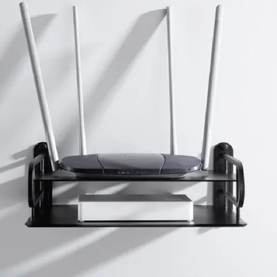 New Double Layer Metal Wall Mounted Wifi Router Stand 