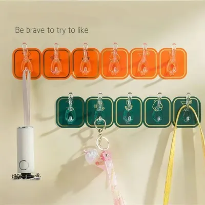 Sticky Wall Hooks (6 Pcs) 