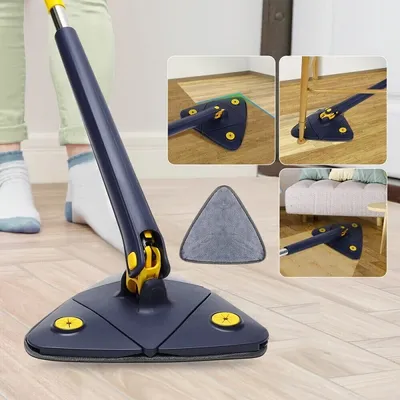 Triangle Mop 360 Rotatable Adjustable Squeezing Mop