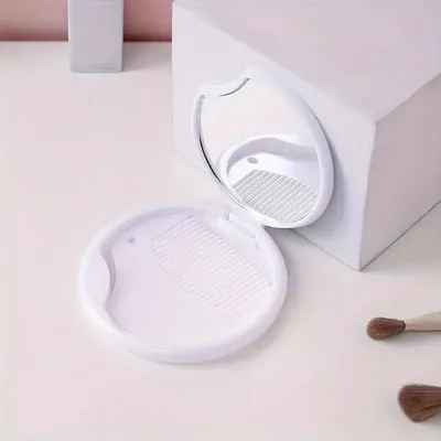 Portable Folding Mirror With Comb