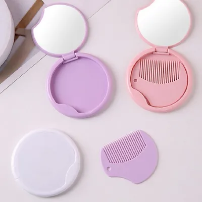 Portable Folding Mirror With Comb