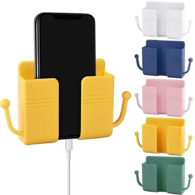 Wall Mounted Remote Mobile Phone Plug Wall Holder  (1 Pc)