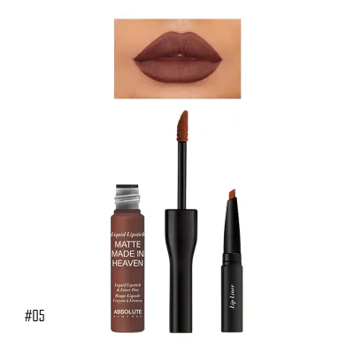 Absolute New York Matte Made In Heaven Liquid Lipstick & Liner Duo MLIH05 Hostile - 4.2g