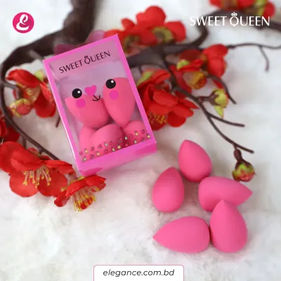 Mini Makeup Puff 05 pc (Hot pink)