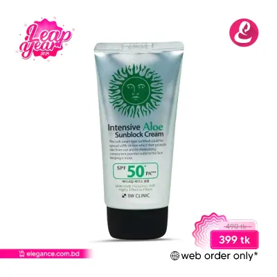 3W CLINIC - INTENSIVE ALOE UV SUNBLOCK CREAM SPF 50+++ 70ml