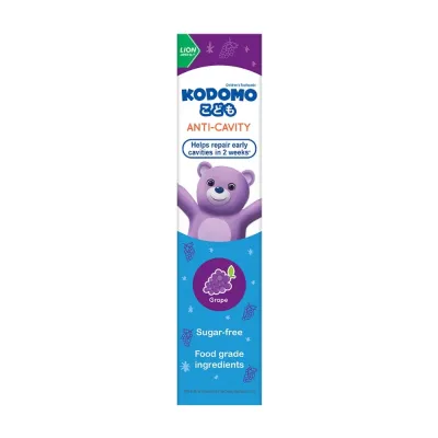 KODOMO ANTI-CAVITY GRAPE FLAVOR CHILDREN'S TOOTHPASTE SUGAR-FREE 80G	