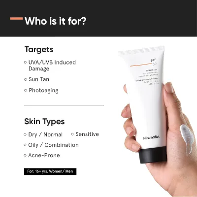 Minimalist SPF 50 Sunscreen 50g	