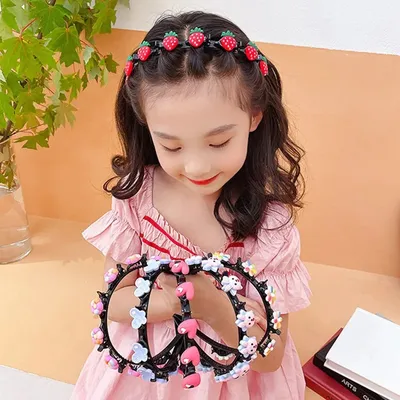 Cute Colorful Flower Clip Style Girls Hair Band (1 pc)