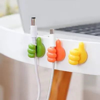10 Pcs Hand Shaped Mini Cable Organizer Holder