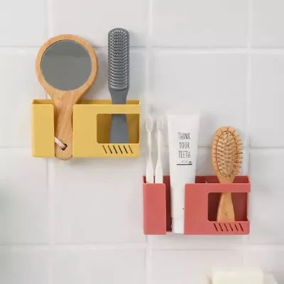 Wall Mounted Organizer Storage Box Remote Holder & Mobile Phone Wall Charging Holder