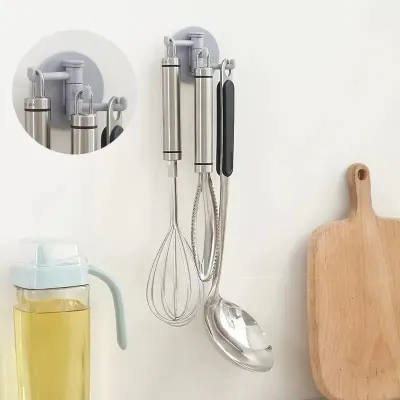 3 in 1 Multipurpose Storage Rotatable  Hooks ( 2 Pc)