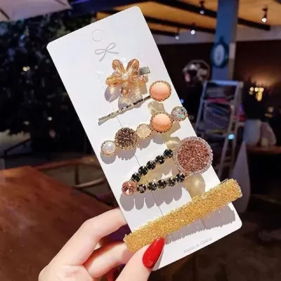 5 pcs Rhinestone Hair Clip 