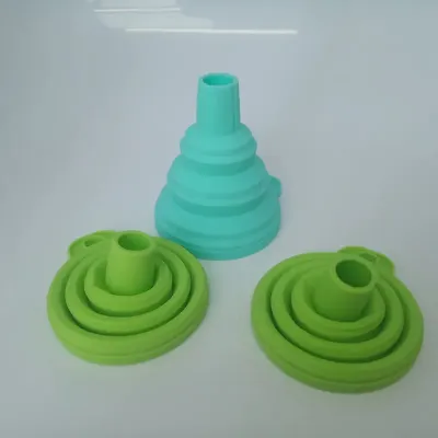 Mini Portable Foldable Silicone Funnel (2 Pc) 