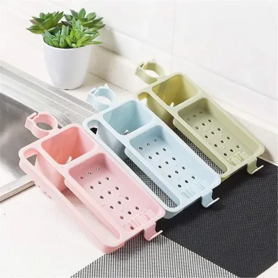Kitchen Sink Faucet Sponge Soap Towel Holder 