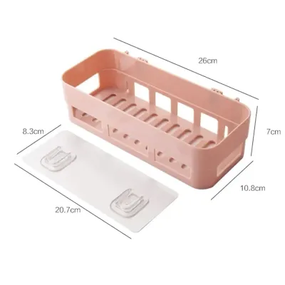 Bathroom Kitchen Adhesive Storage Rack Shelf 