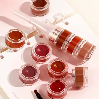 3 Colour Canned Lip Mud Clay Matte Lipstick (1 Pc) 