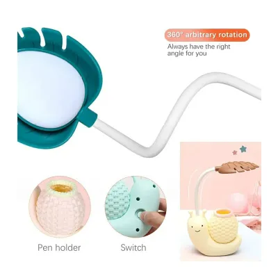 Cute Snail Design Table Desk Lamp with Pen Holder