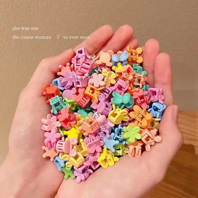 Cute Colorful Rabbit Flower Crown Mini Hair Clips (50 pcs)