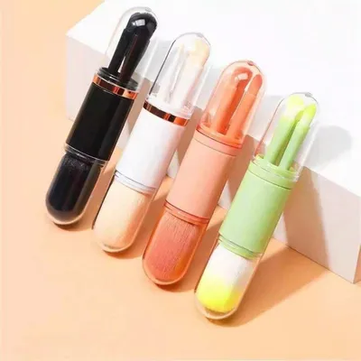 4 in 1 Portable Travel Makeup Brush Set
