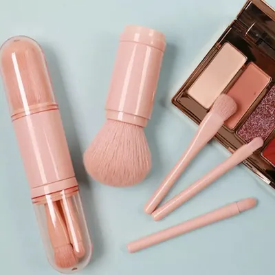 4 in 1 Portable Travel Makeup Brush Set