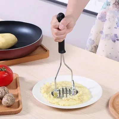 Stainless Steel Pressed Potato Vegetable Masher (1 pc)