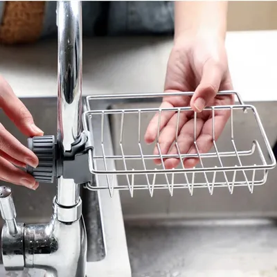 Kitchen Faucet Sink Rack Hanging Storage Basket (1 pc)