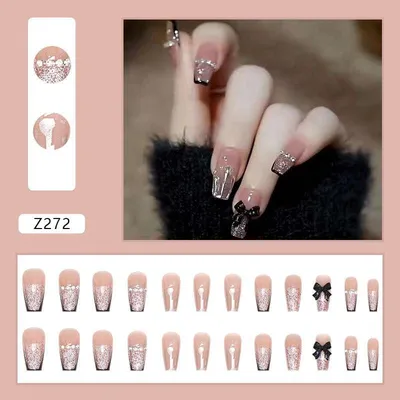 24 pcs Artificial Nails With Glue Set (Z Series)