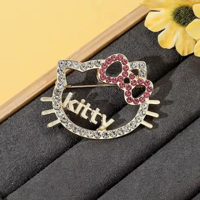 Sanrio Hollow Crystal Hello Kitty Brooch/Pin