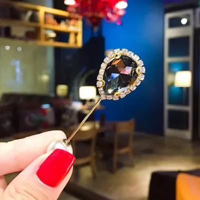 3 pcs Colorful Crystal Hijab Pin