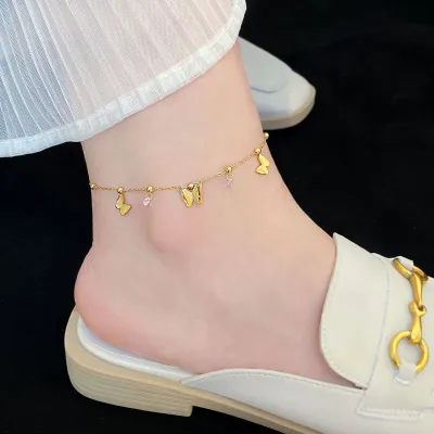 Double Layered Titanium Steel Bell Design Payel Anklet 