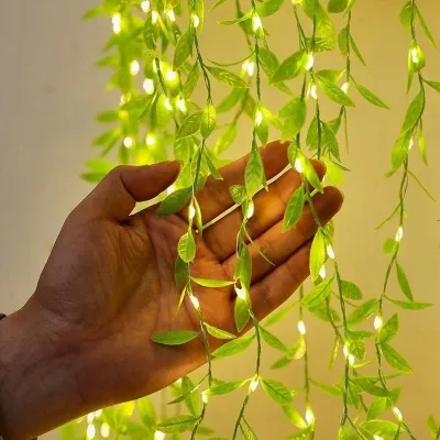 Artificial Green Leaf Curtain Led String Light (1 Pc) 