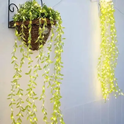 Artificial Green Leaf Curtain Led String Light (1 Pc) 