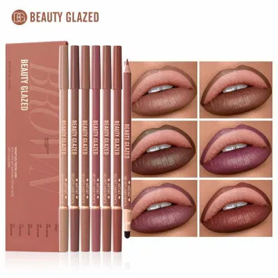 6 Pcs Beauty Glazed  Lip Liner Set 