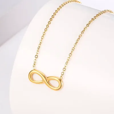 Stainless Steel Infinity "8" Pendant Necklace