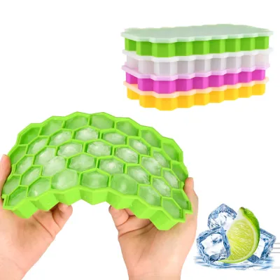 37 Grids Silicone Honeycomb Ice Cube Tray 