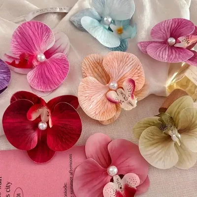 Butterfly Orchid Hairpin Hair Clip For Girls (1 Pc) 