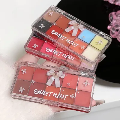 Sweet Mint 10-Color Mirror Lip Tint Palette 