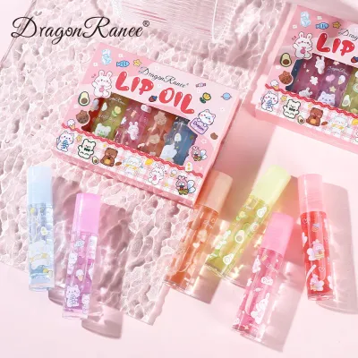 6 Pcs Dragon Ranee Glass Mirror Lip Oil 