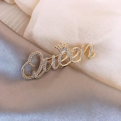 Crystal Queen Brooch Hijab Safety Pin 