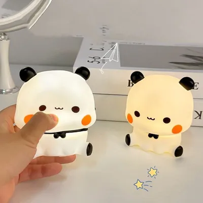  Silicone Panda Touch Led Night Lamp 