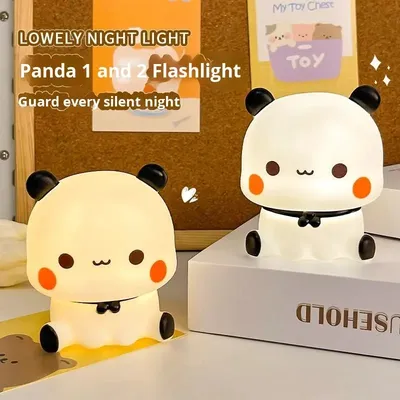  Silicone Panda Touch Led Night Lamp 