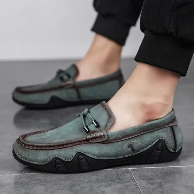 Imported Men's casual leather shoes 