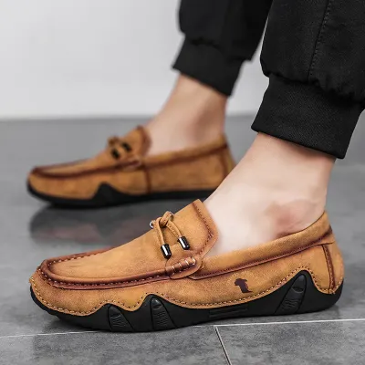 Imported Men's casual leather shoes 