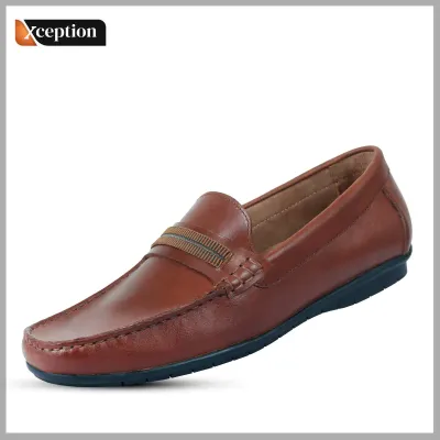 Oil Pull Up Wax-Rich Spiffy Genuine Cow Leather True Moccasin for Gentleman