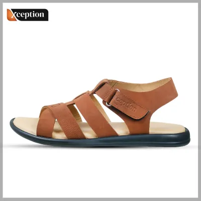 Nubuck full Grain Touchy Genuine Cow leather Sandal