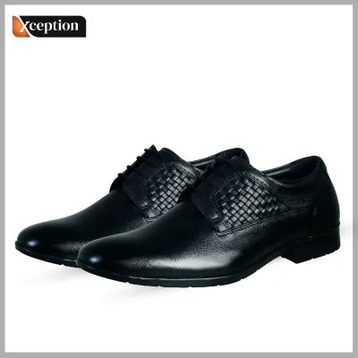 Vegetable Tanned High Fastness grain genuine ox Black leather shoes