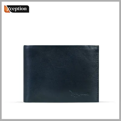 Genuine Oil Pull-Up Leather By-fold Black Wallet