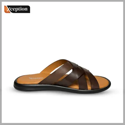 Oil Pull Up Wax Rich Spiffy Chocolate Genuine Bull leather Sandal